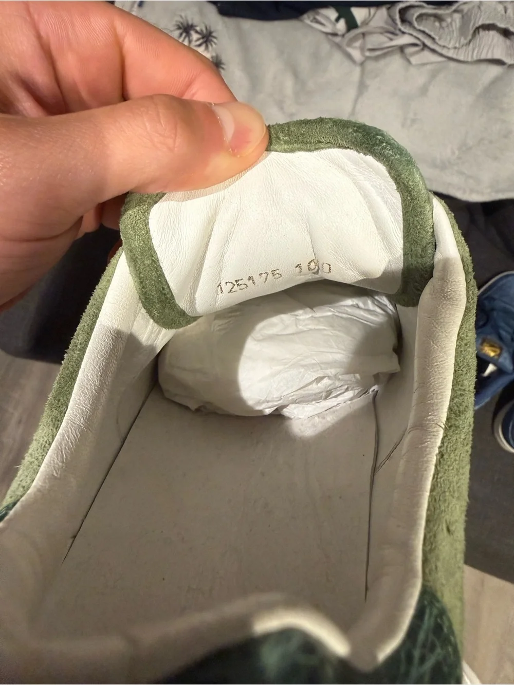 Gucci Green Suede Ace Sneakers with Red & Dark Green Stripe